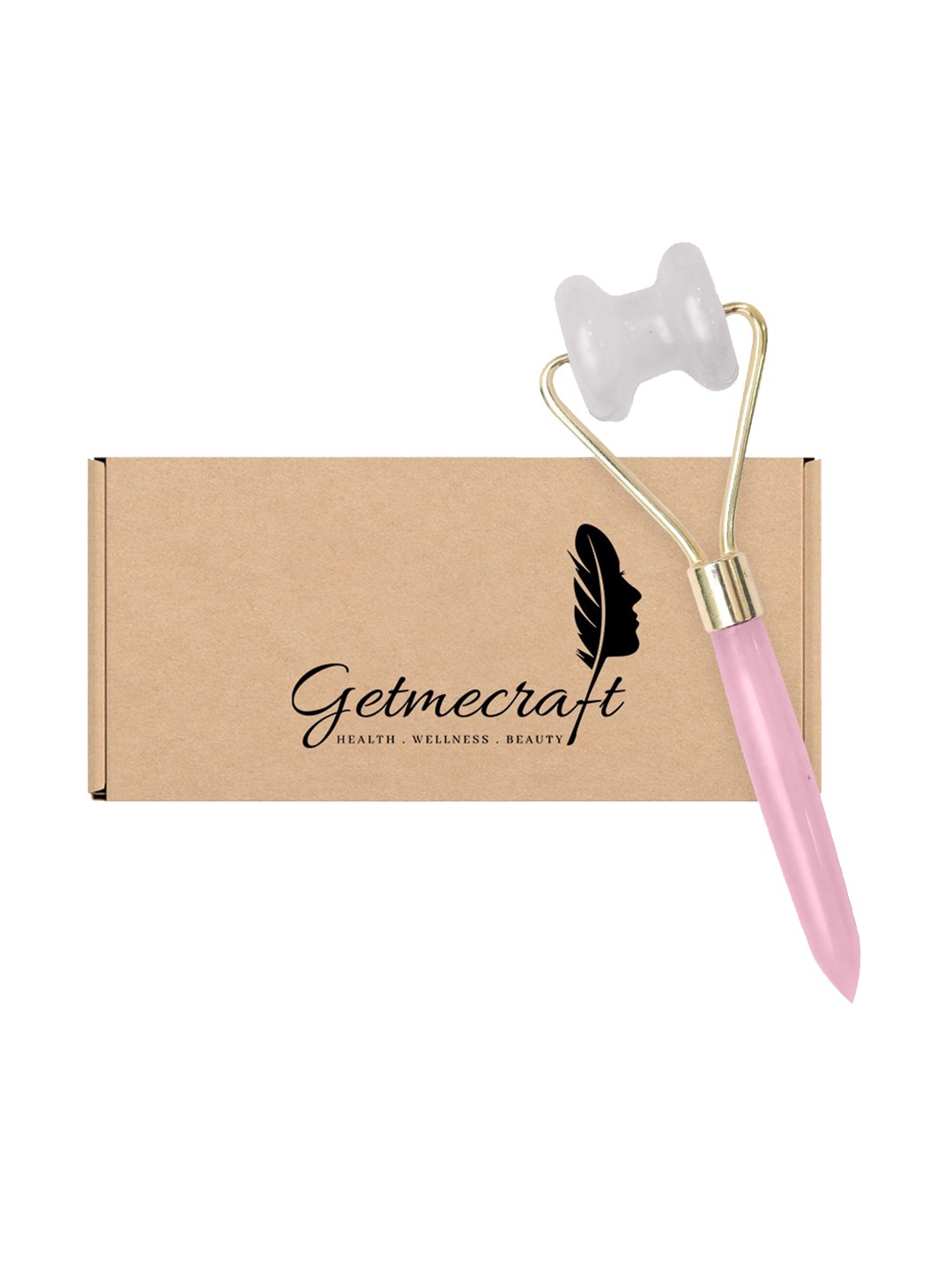 

Getmecraft Rose Quartz Face Roller For Nose & Neck, Pink