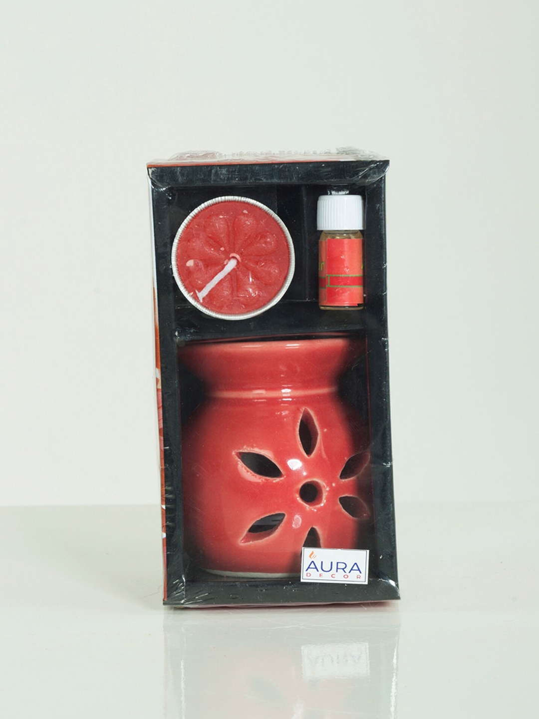 

AuraDecor Red Rose Fragrance Aroma Oil Burner Gift Set