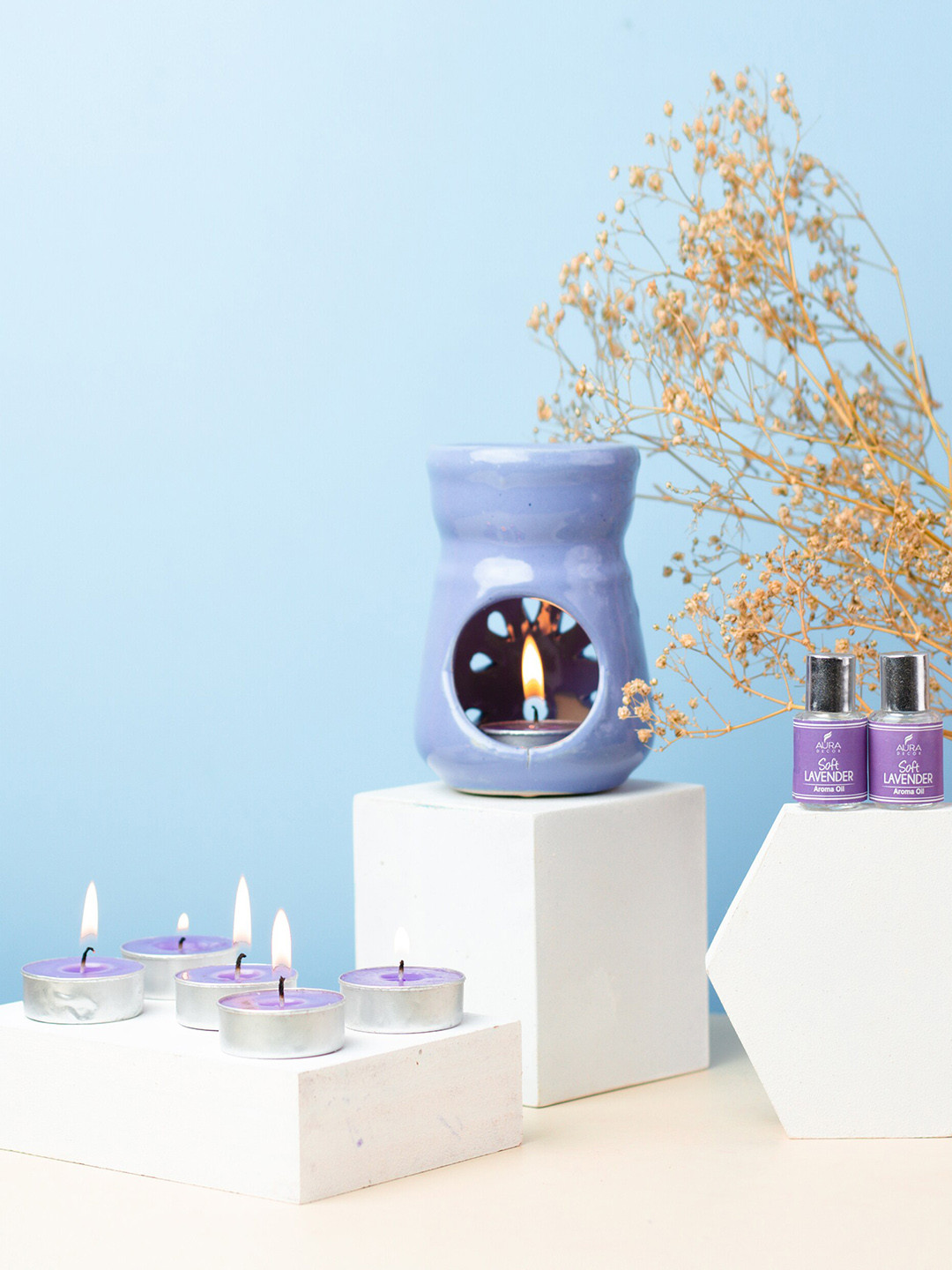 

AuraDecor Lavender Fragrance Aroma Heat Diffuser Home Fragrance Gift Set