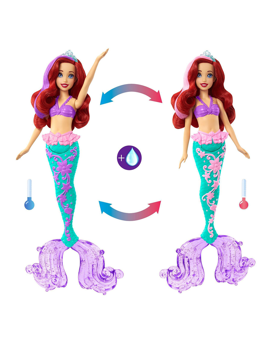 

Disney Mermaid Doll with Color-Change Hair and Tail, Blue