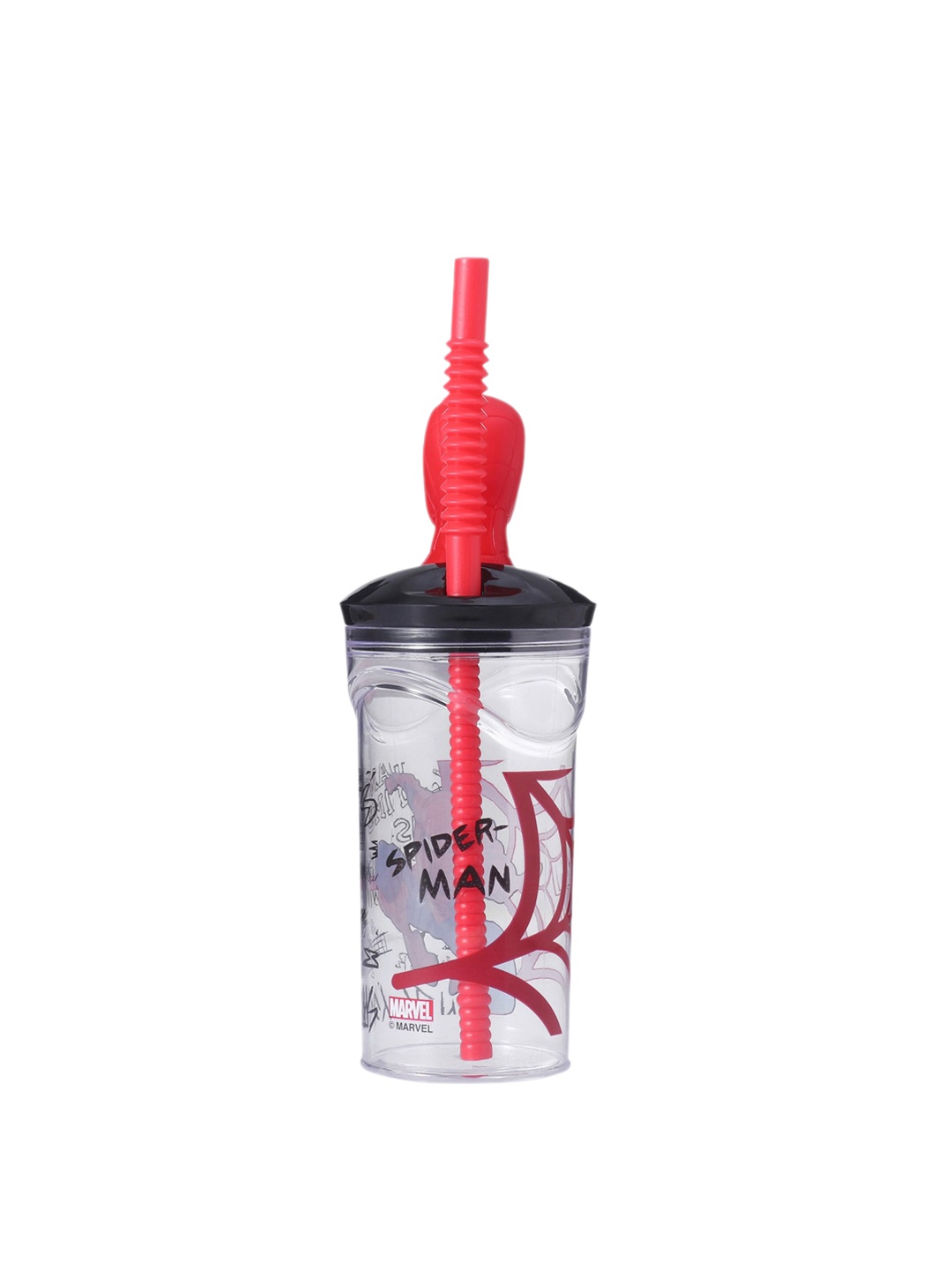

Disney Red & Black Printed Spiderman Stor 3D Figurine Tumble Tumbler 360ml