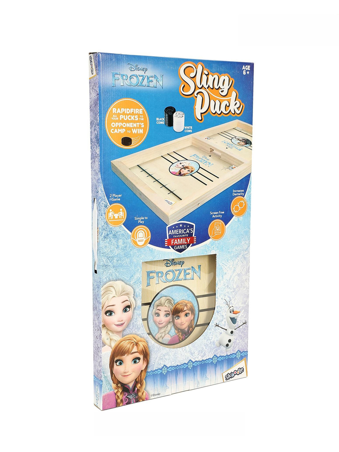 

Disney Kids Frozen Sling Puck Family Game for Two Players, Beige