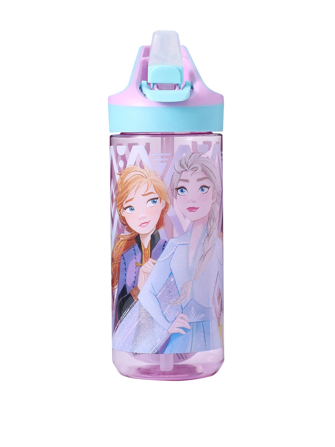 

Disney Kids Pink & Blue Frozen Printed Water Bottle- 620ml, Multi