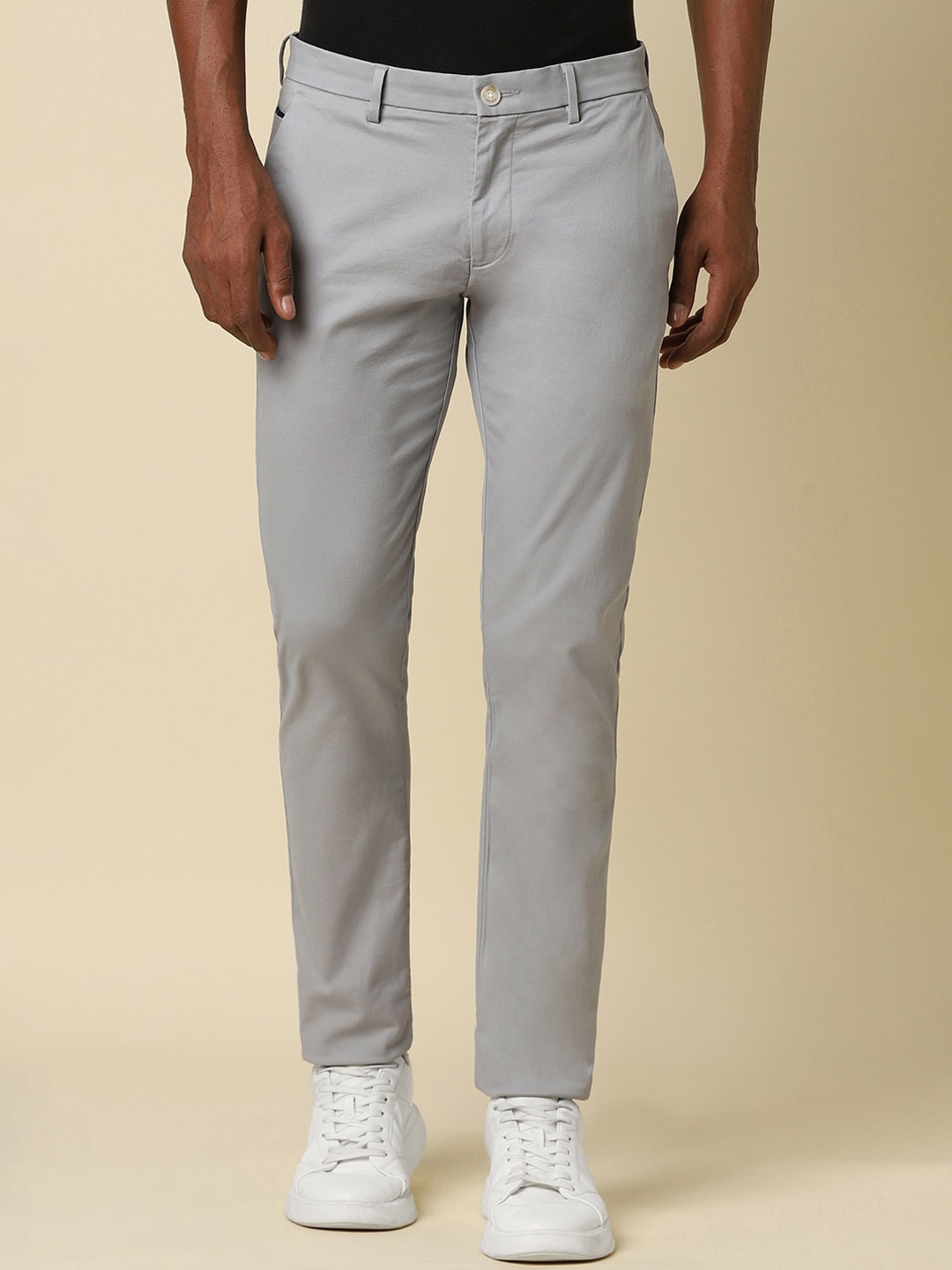 

Allen Solly Men Slim Fit Chinos, Grey