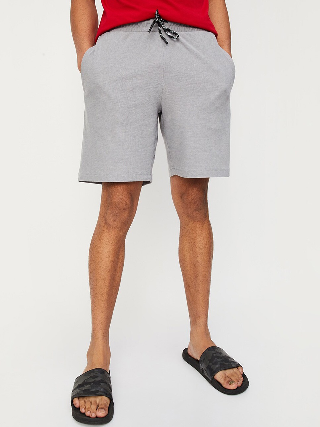 

max Men Mid Rise Lounge Shorts, Green