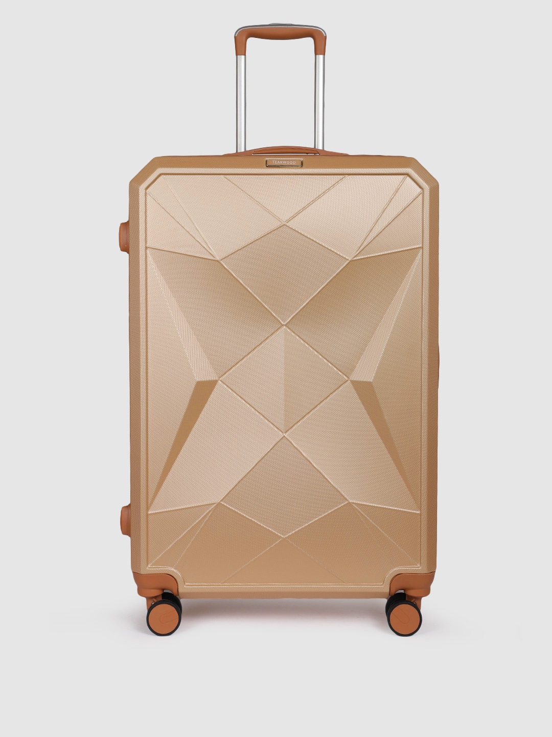 

Teakwood Leathers Emerald Textured 360 Degree Rotation Hard Large-Sized Trolley Bag 95.5L, Gold
