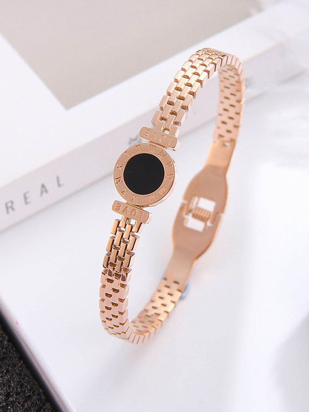 

Jewels Galaxy Rose Gold-Plated Bangle-Style Bracelet