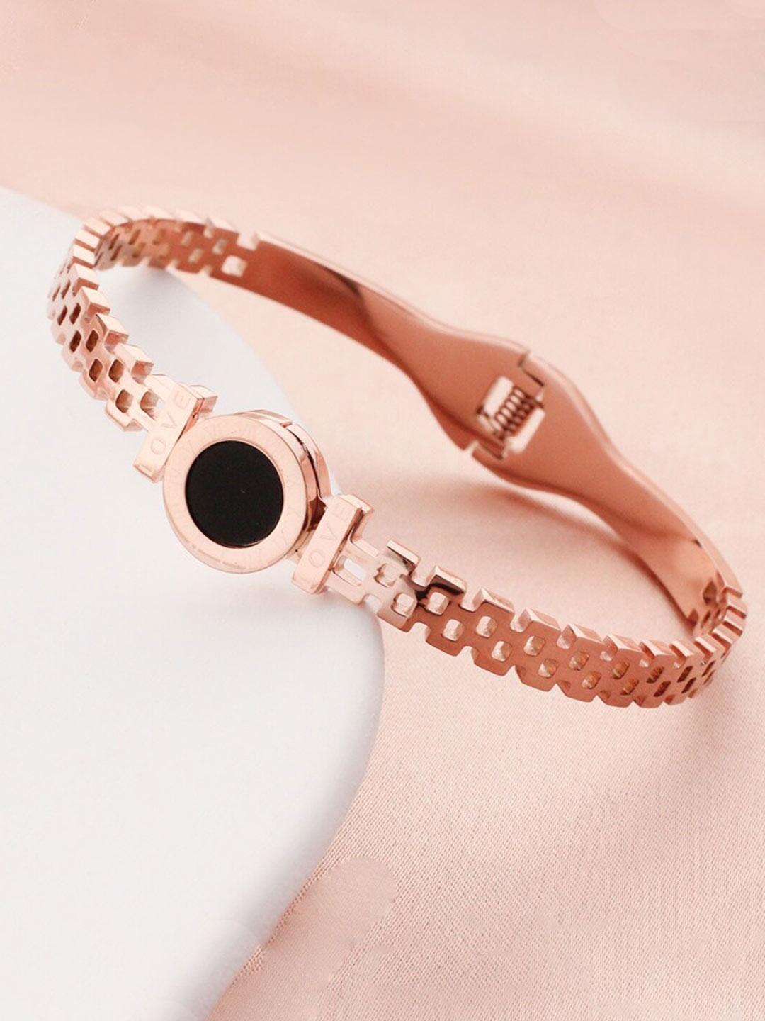 

Jewels Galaxy Rose Gold-Plated Bangle-Style Bracelet