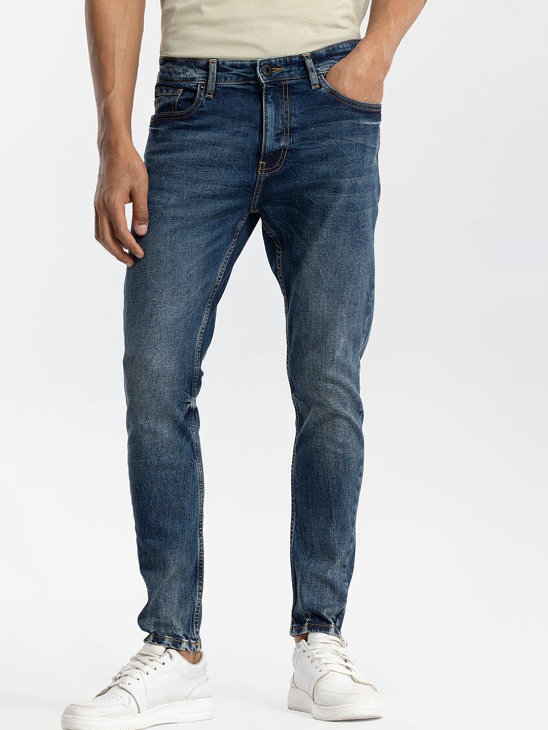 

Snitch Men Blue Skinny Fit Mid-Rise Stretchable Jeans