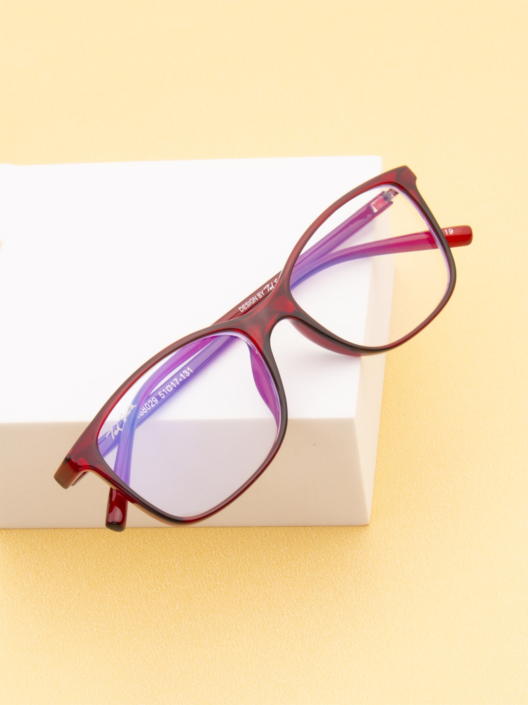 

Ted Smith Women Full Rim Square Frames, Red
