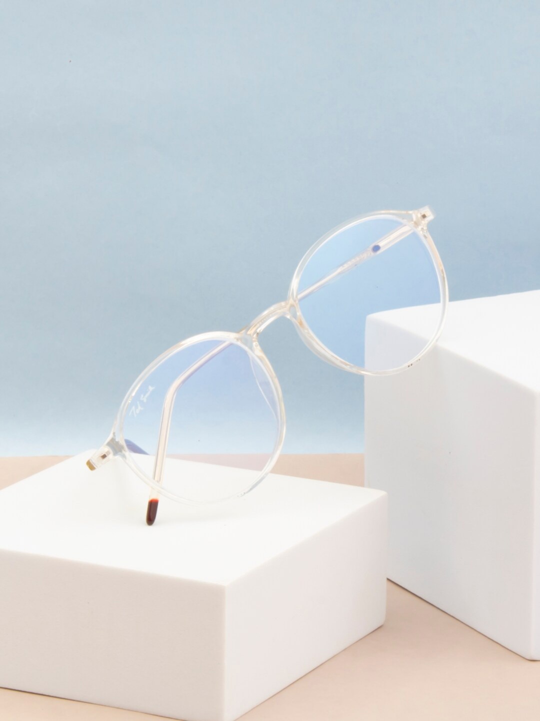 

Ted Smith Unisex Full Rim Round Frames, Transparent