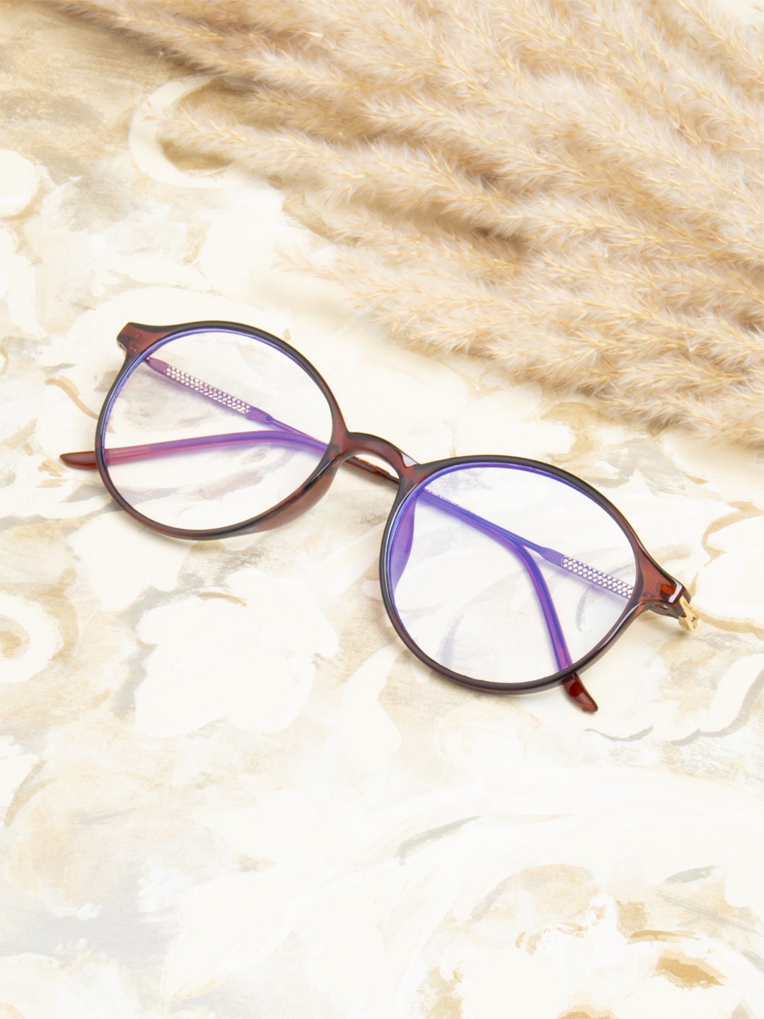

Ted Smith Unisex Full Rim Round Frames, Brown