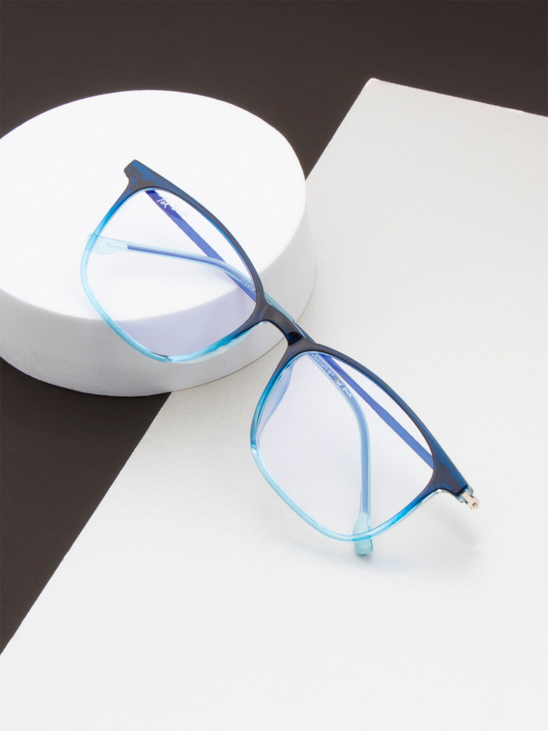 

Ted Smith Unisex Full Rim Wayfarer Frames, Blue