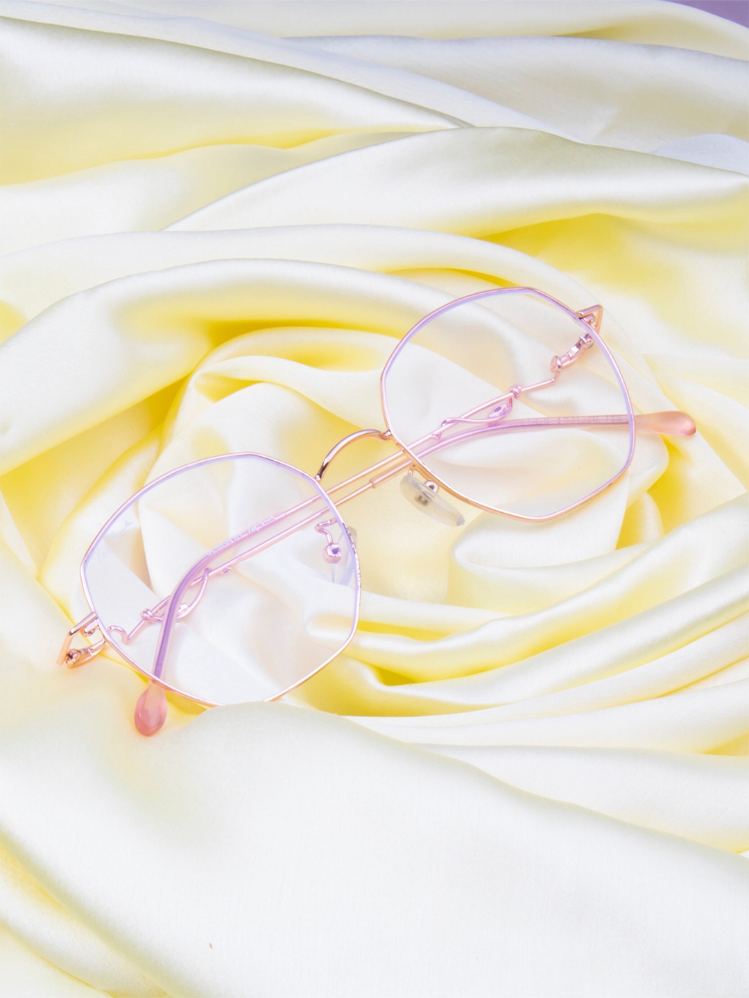 

Ted Smith Women Full Rim Round Frames, Gold