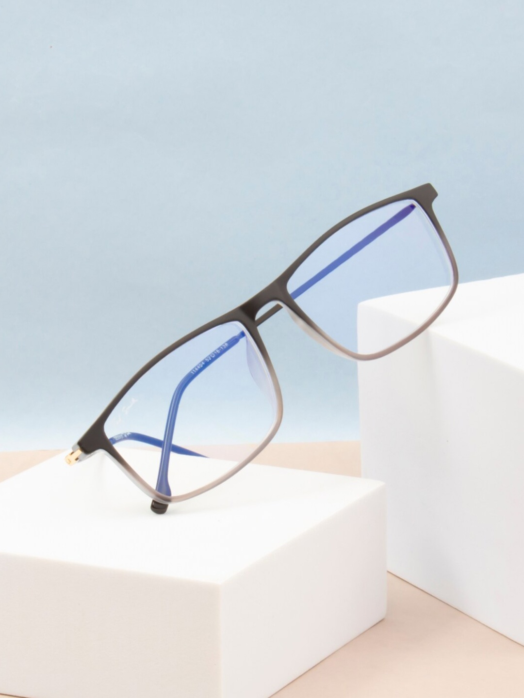 

Ted Smith Unisex Full Rim Rectangle Frames, Black