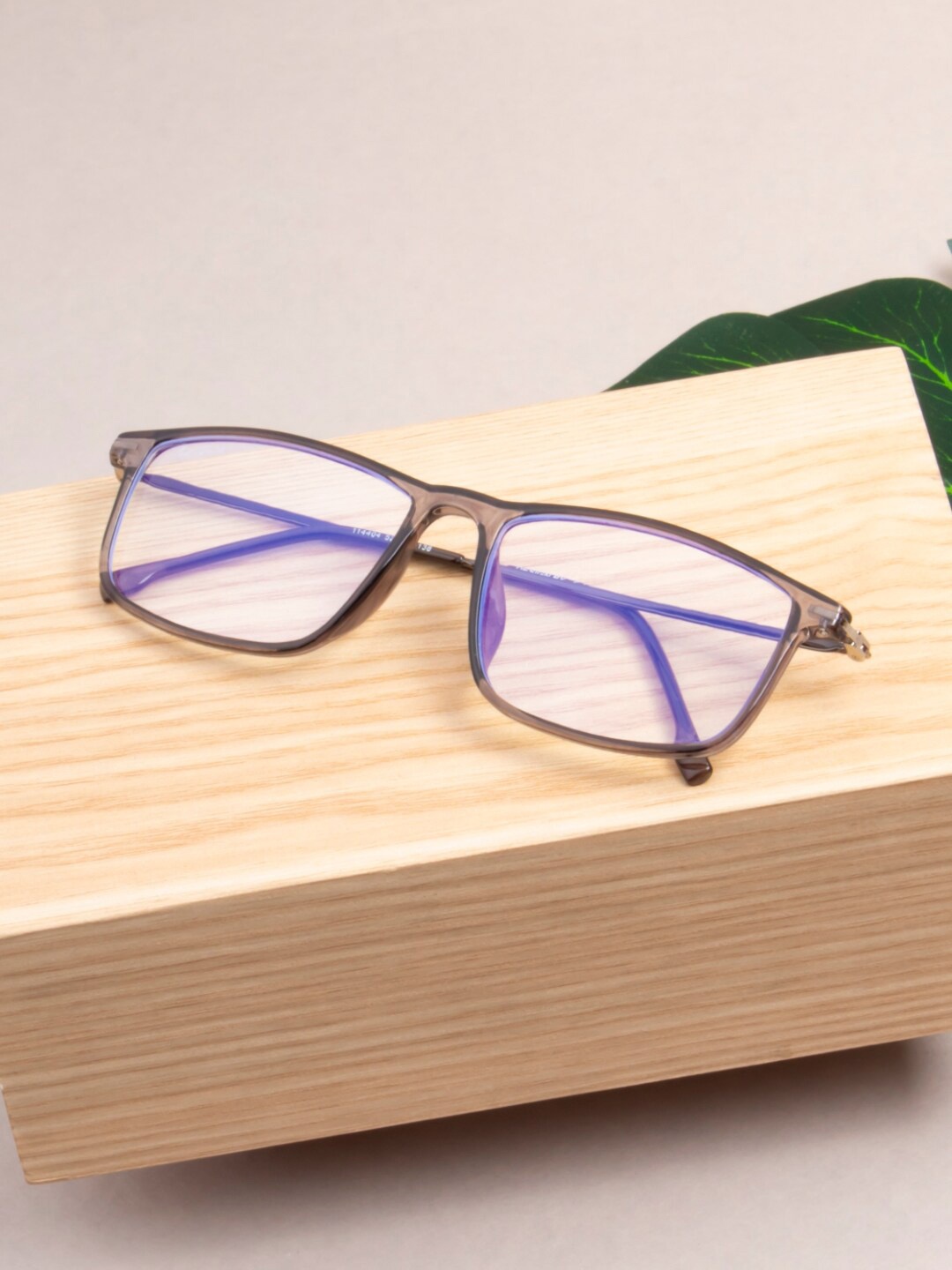 

Ted Smith Unisex Full Rim Rectangle Frame TS-114404, Grey