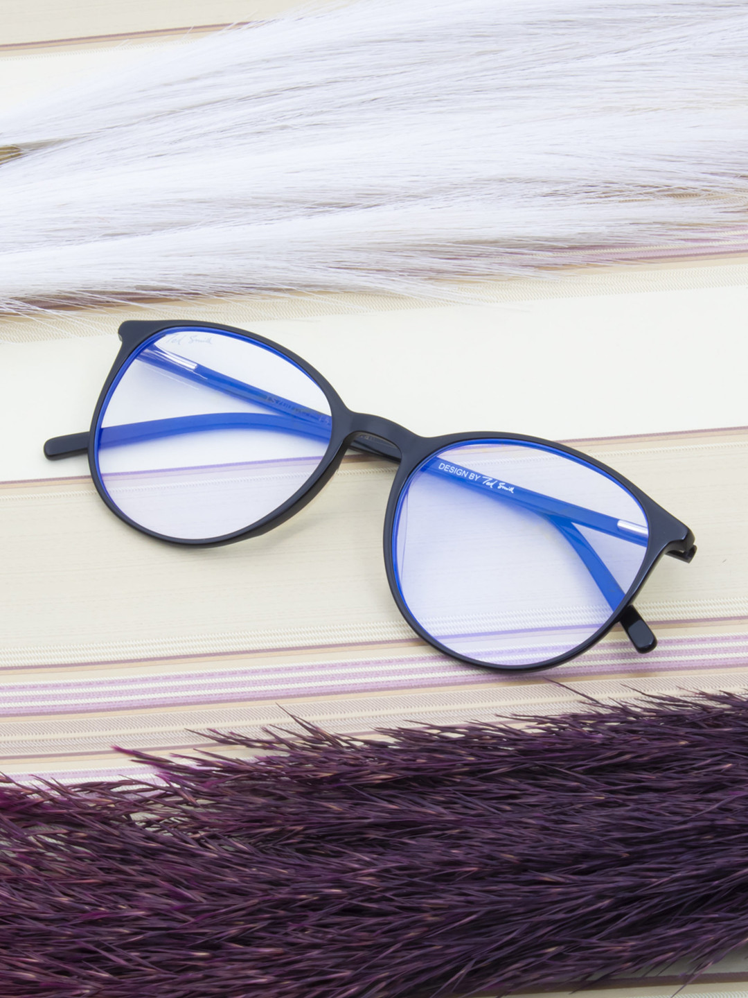 

Ted Smith Unisex Full Rim Round Frames, Black