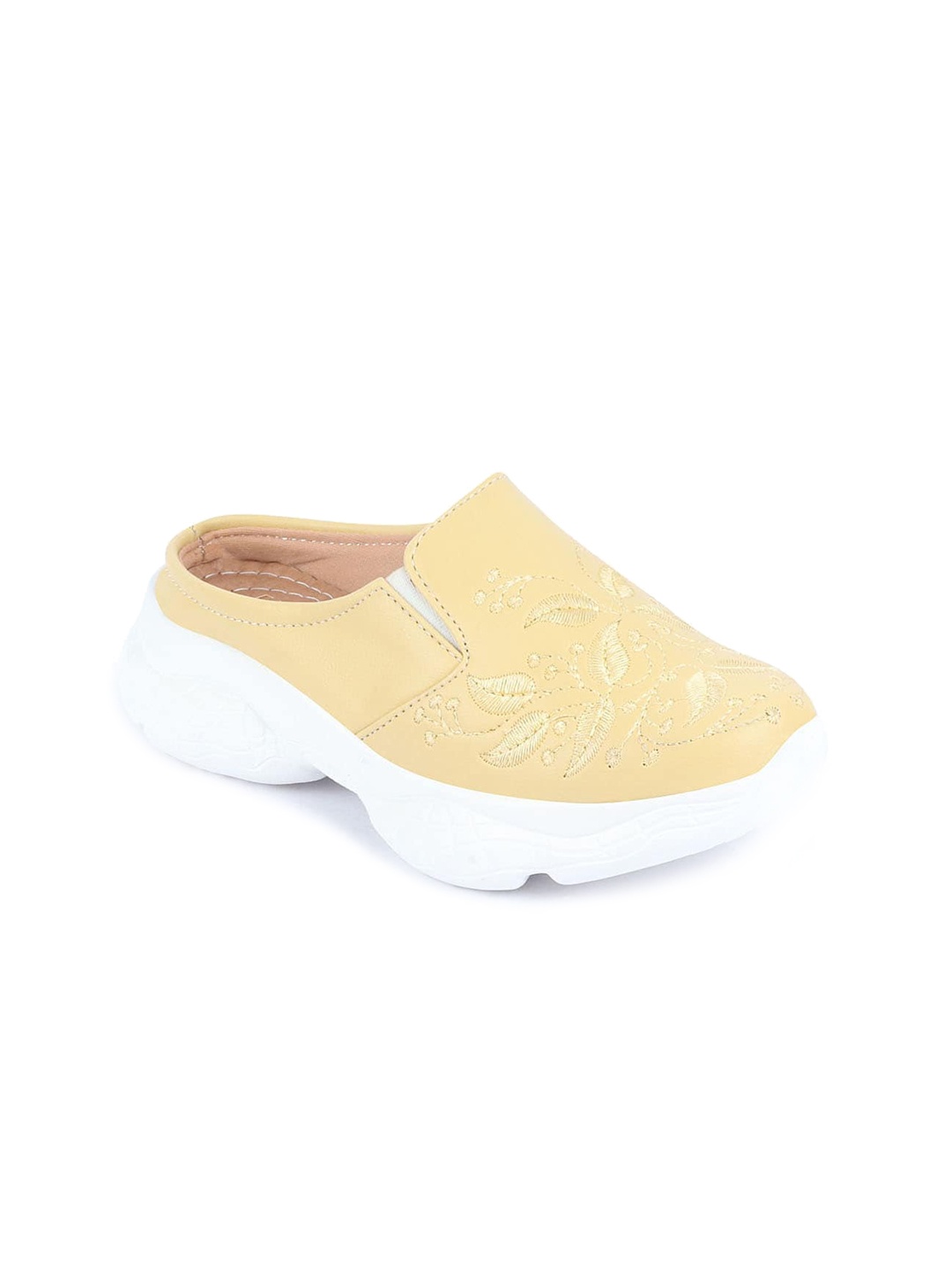 

FAUSTO Women Embroidered Lightweight Mules, Yellow