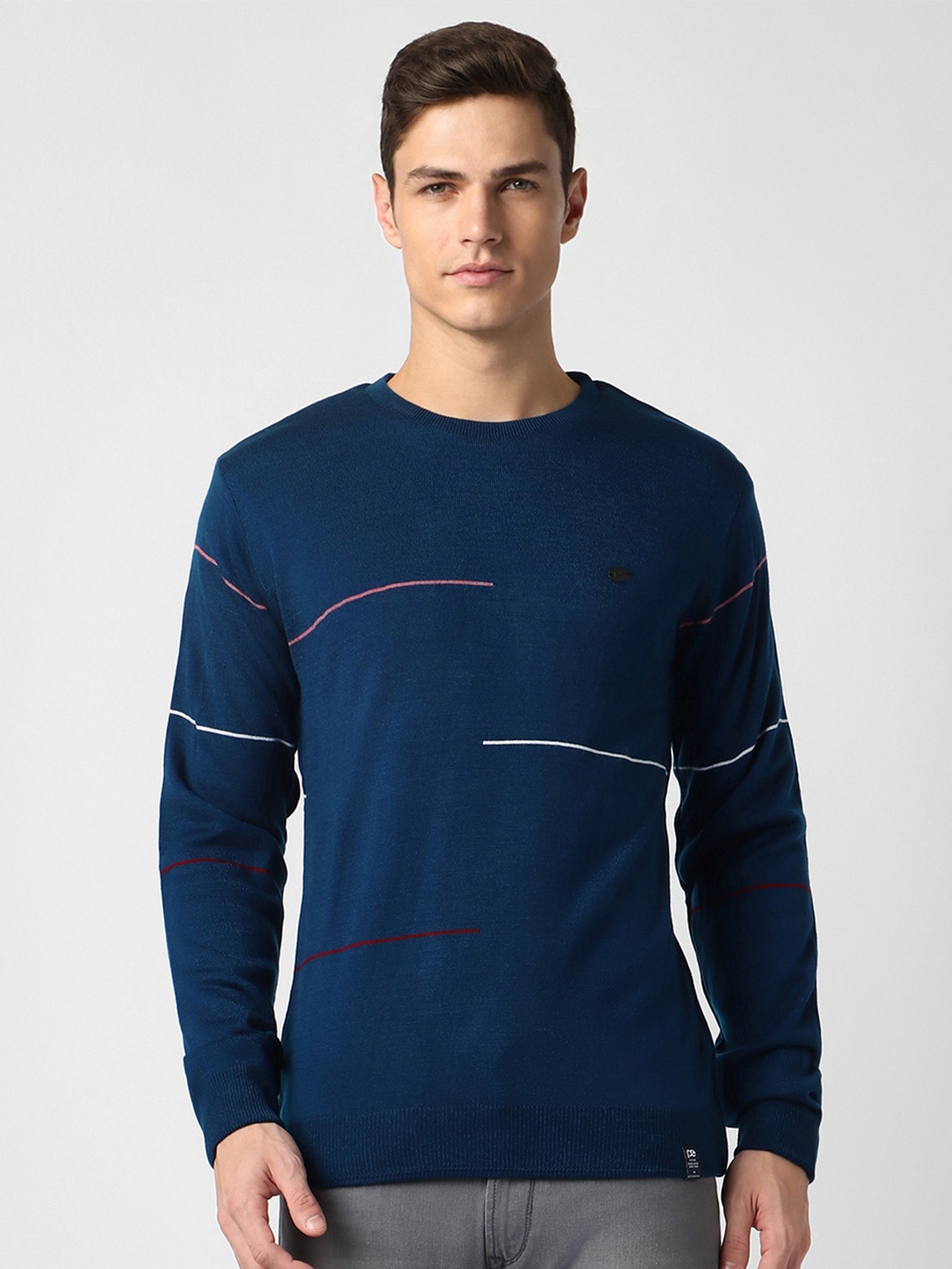 

Peter England Casuals Men Navy Blue Reversible Pullover