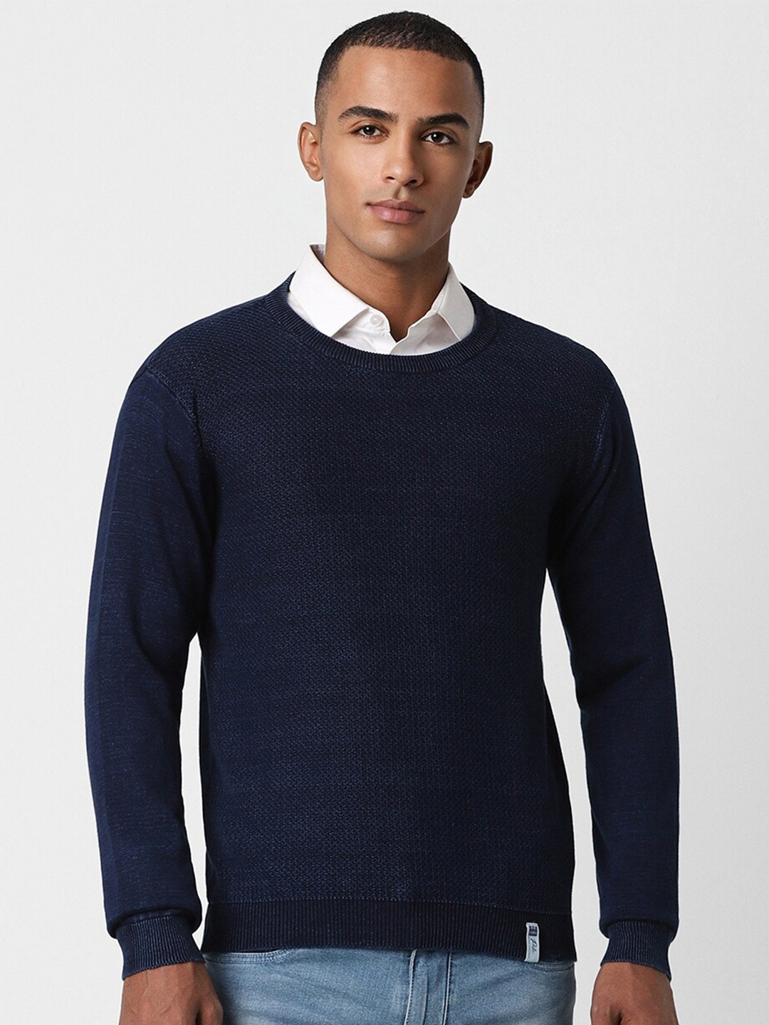 

Peter England Casuals Pure Cotton Pullover, Navy blue