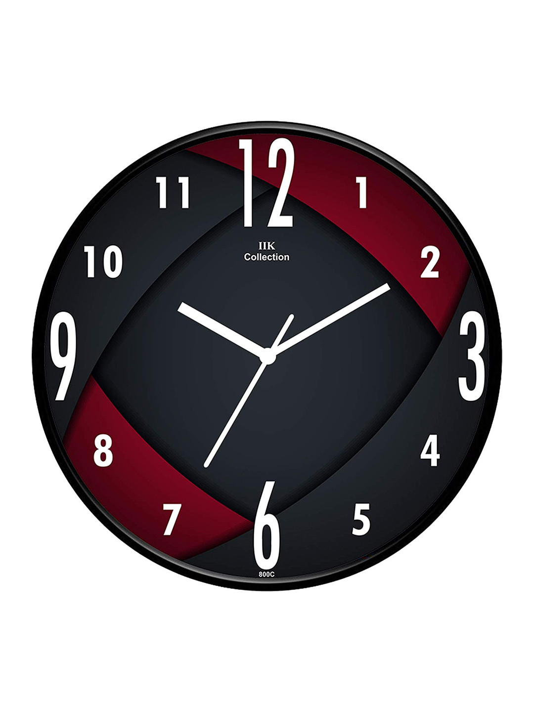 

IIK COLLECTION Black &Red Printed Contemporary Wall Clock