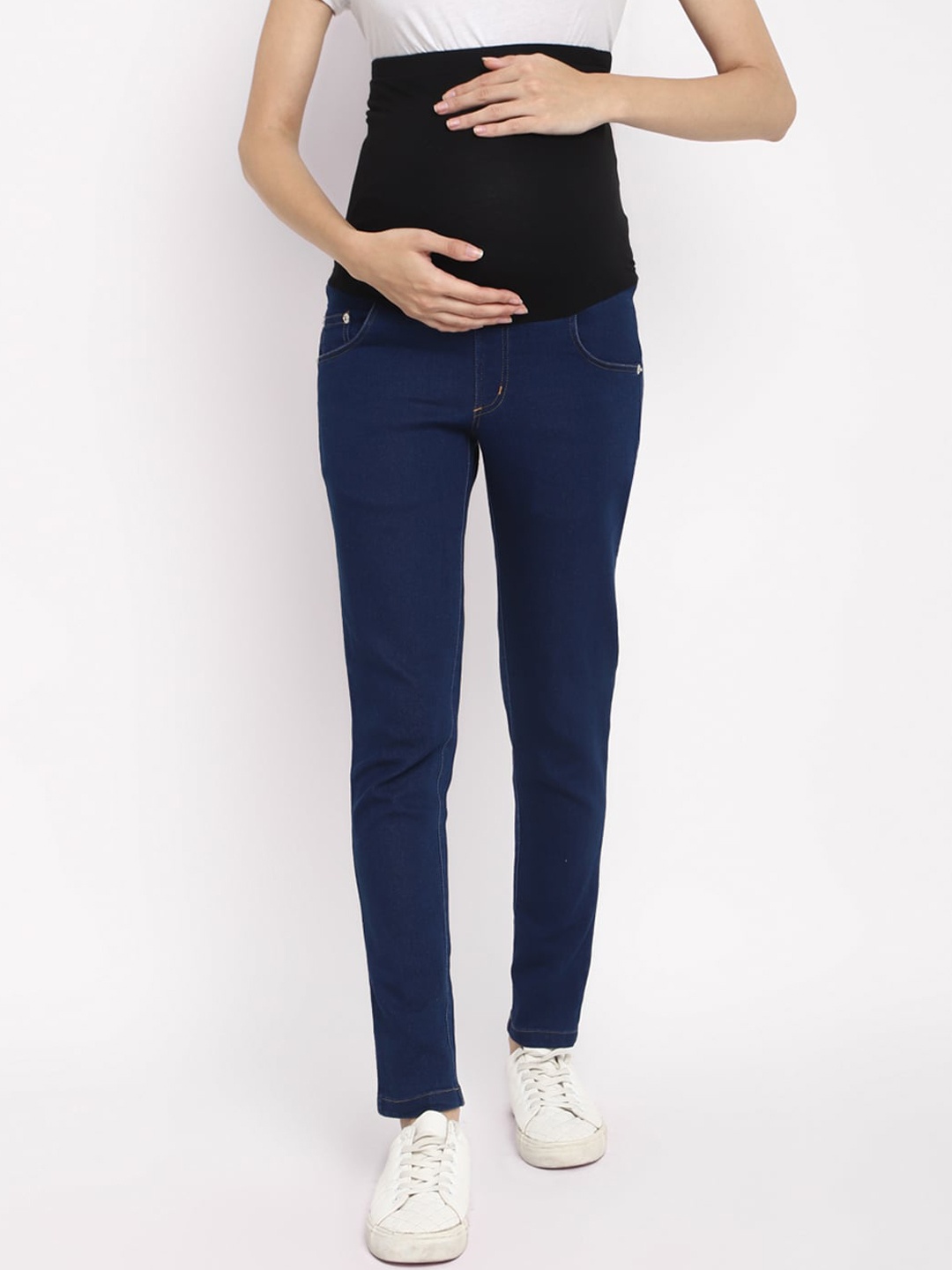 

Momsoon Maternity Women Clean Look Maternity Stretchable Jeans, Blue