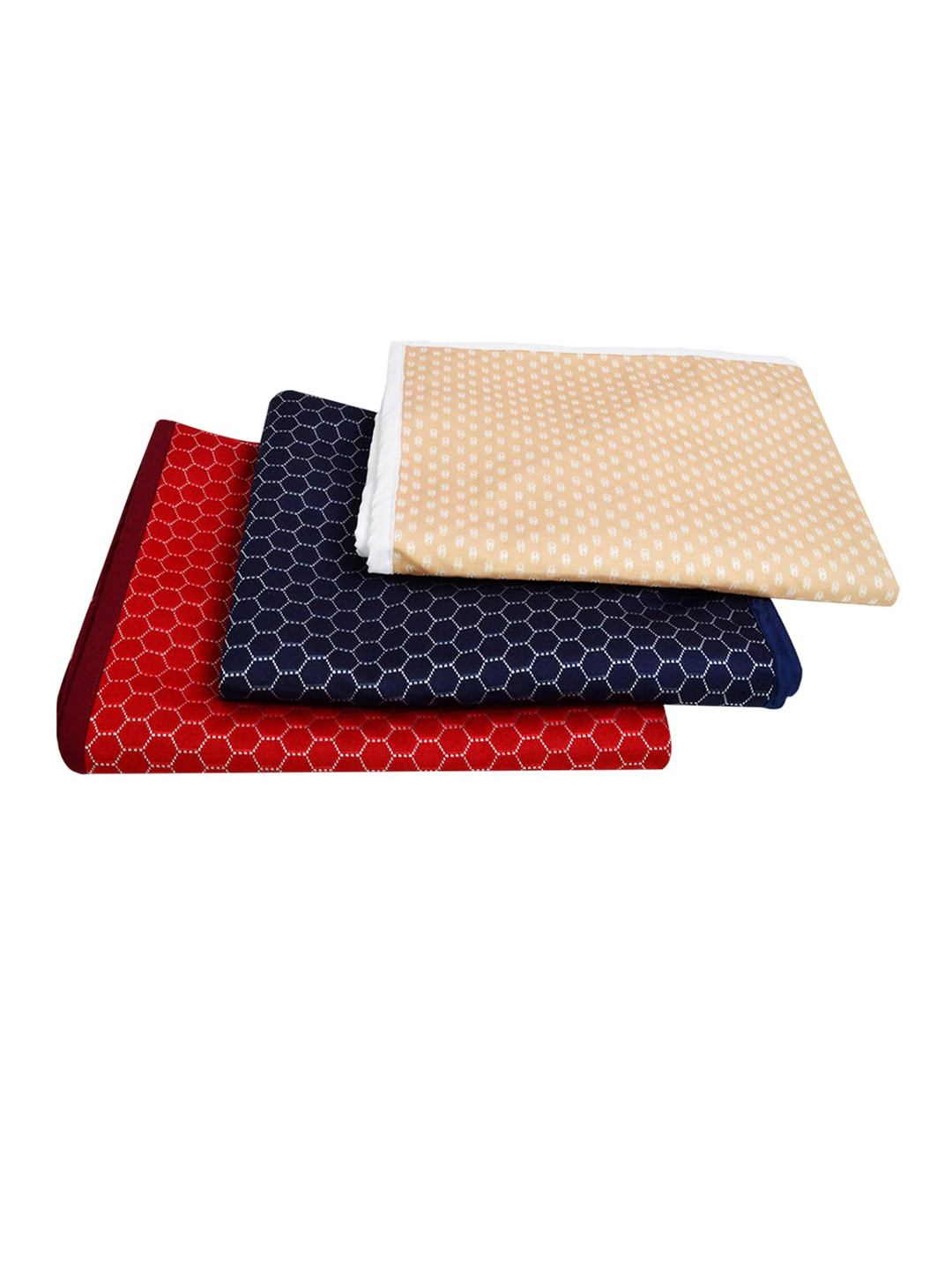 

Adbeni Navy Blue 3 Pcs Printed Cotton Waterproof Quick Dry Sheet Mattress Protector, Maroon