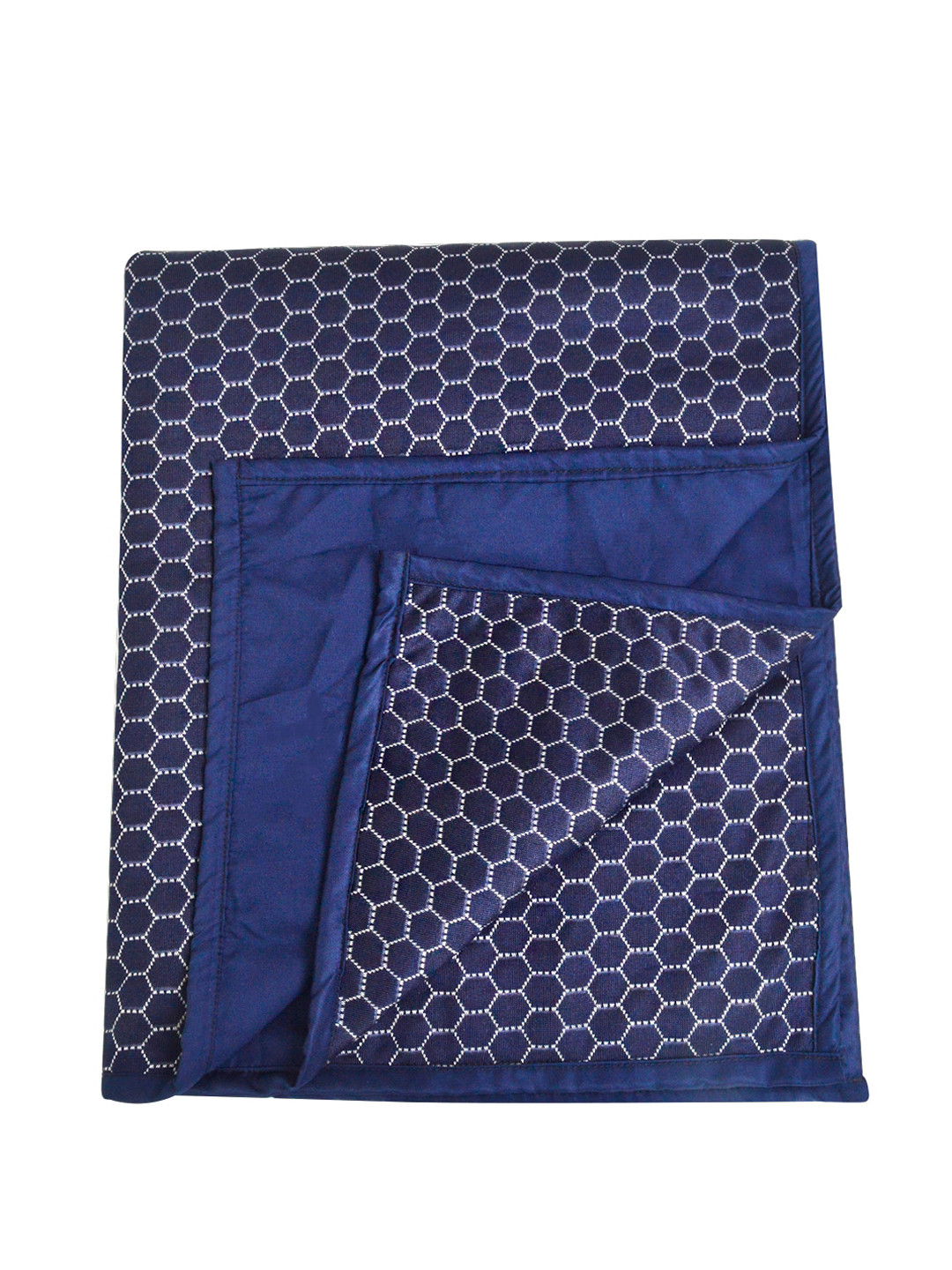 

Adbeni Navy Blue Printed 210 GSM Cotton Waterproof Quick Dry Sheet