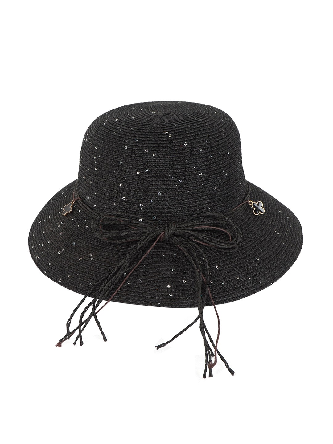 

FabSeasons Unisex Self-Design Sun Hat, Black