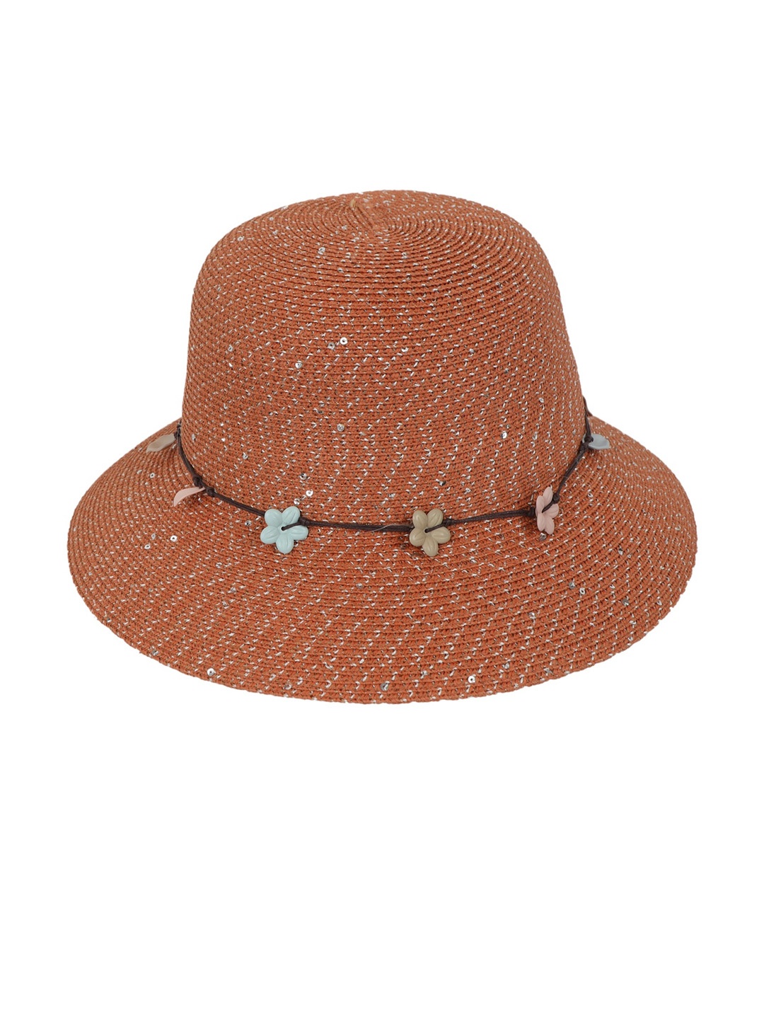 

FabSeasons Women Self Design Sun Hat, Orange