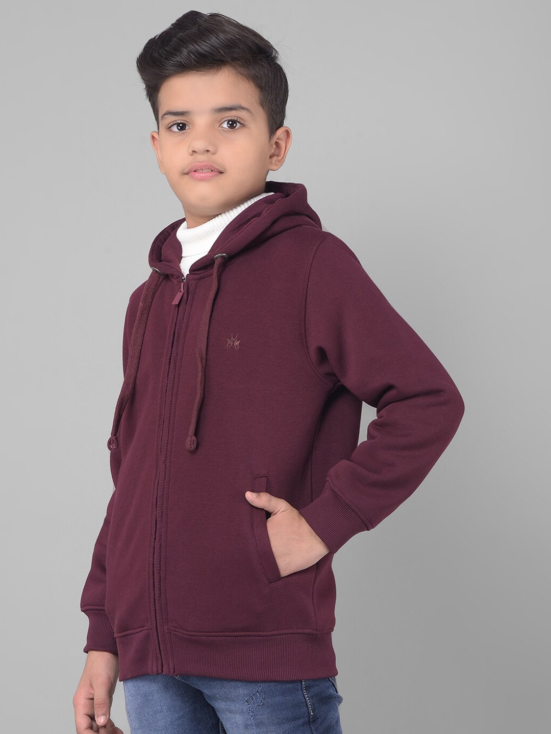 

Crimsoune Club Boys Hooded Cotton Sweatshirt, Purple