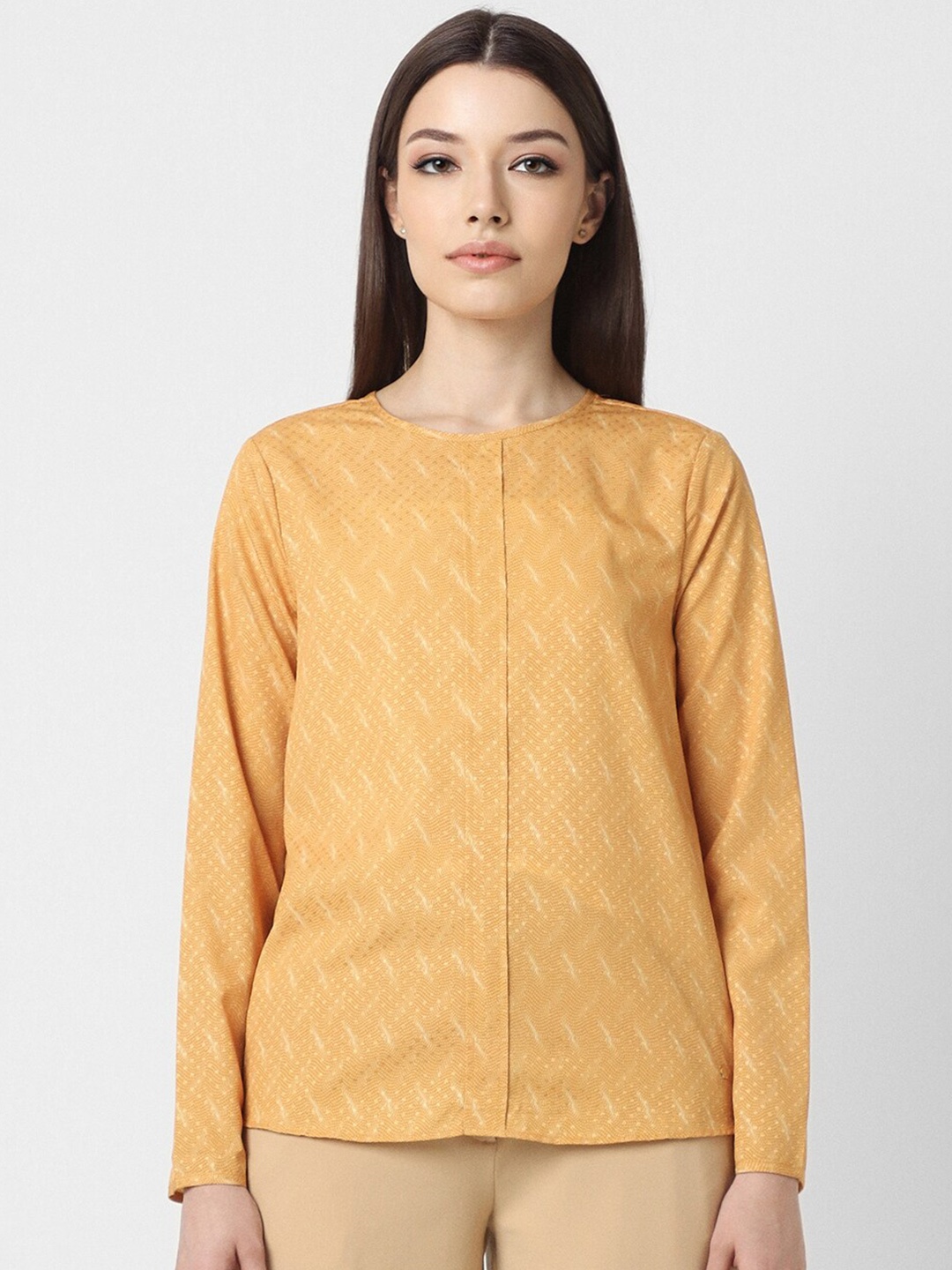 

Van Heusen Woman Abstract Printed Top, Yellow