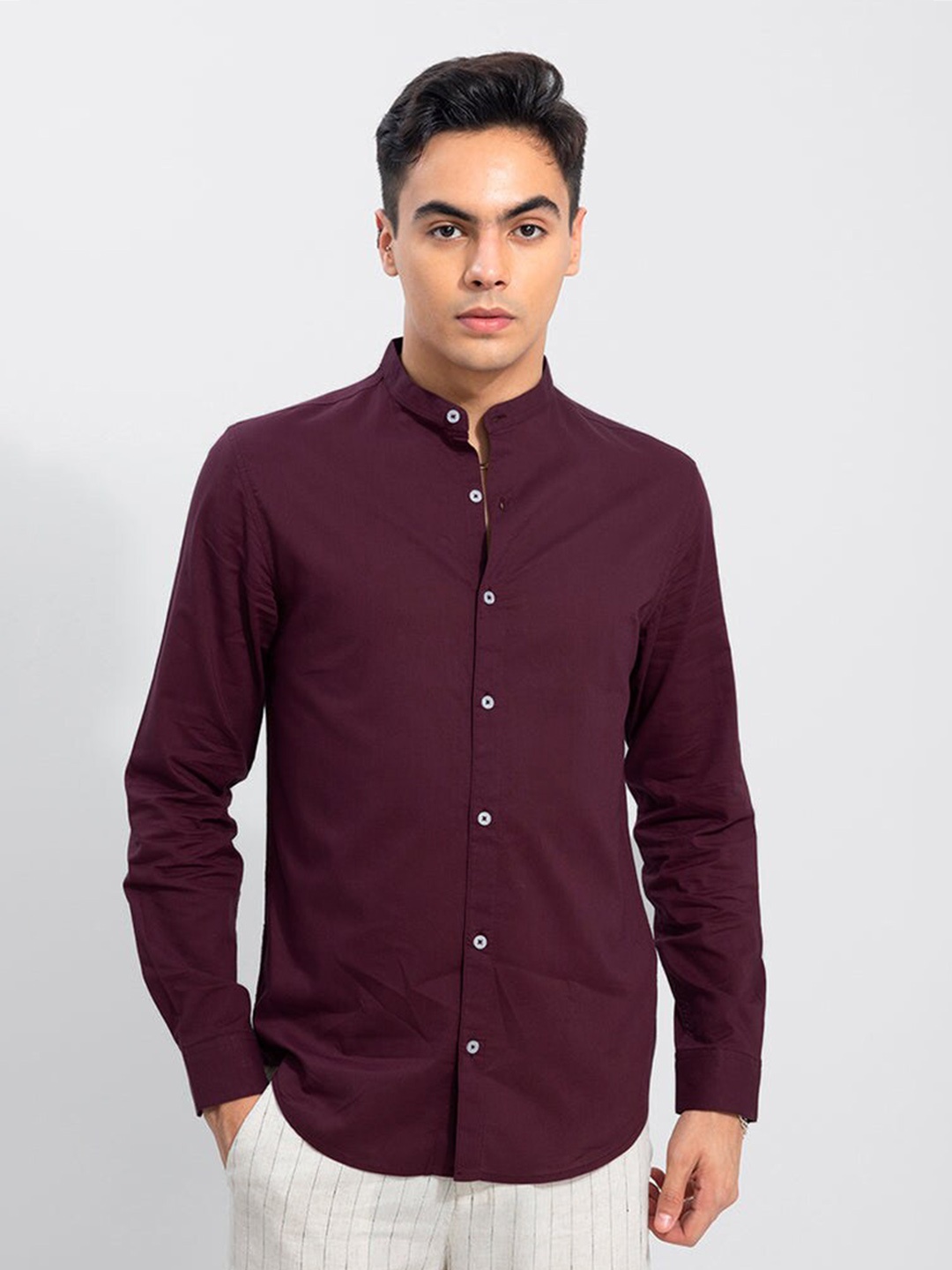 

Elepants Slim Fit Cotton Casual Shirt, Maroon