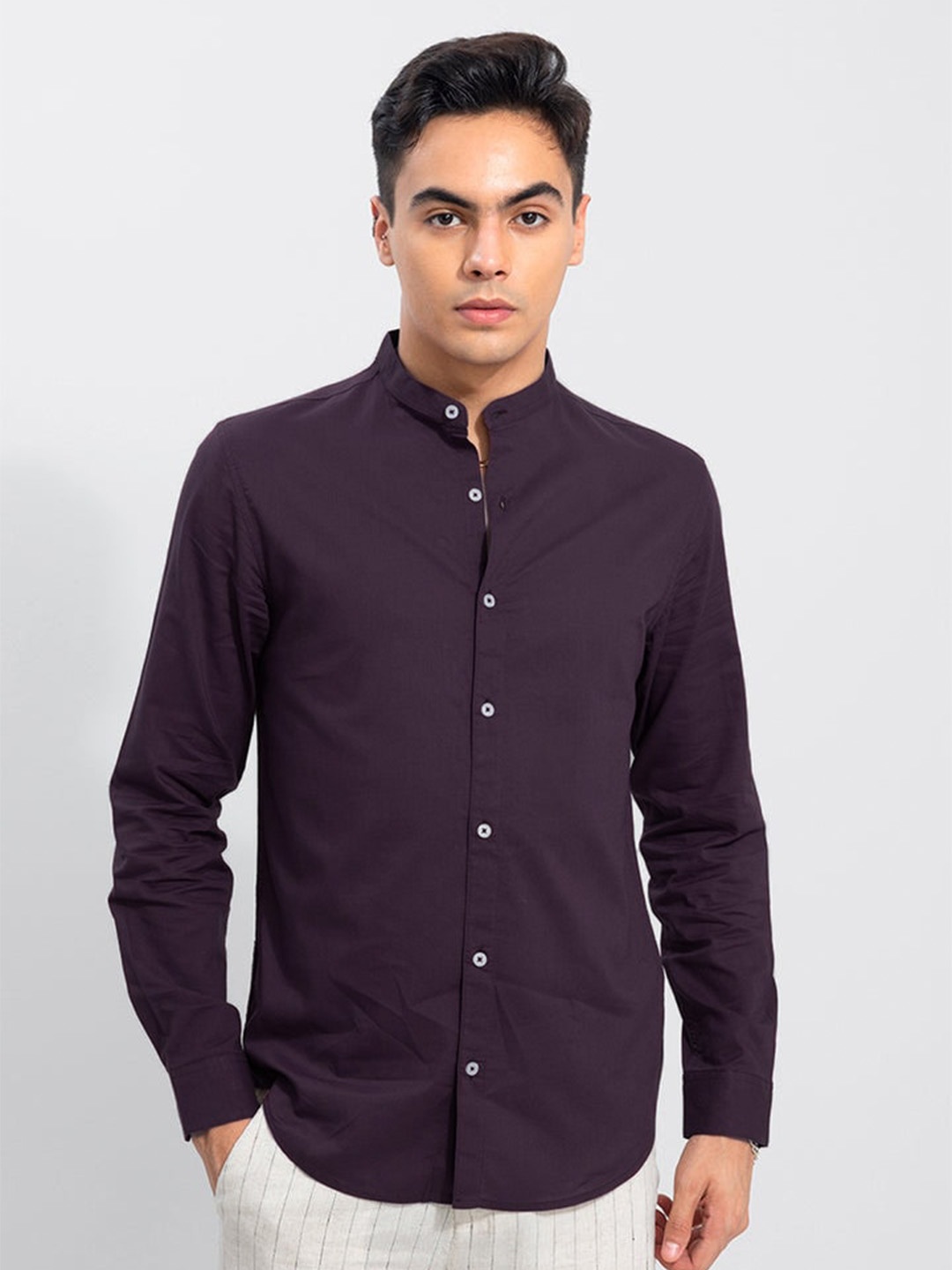 

Elepants Slim Fit Cotton Casual Shirt, Purple
