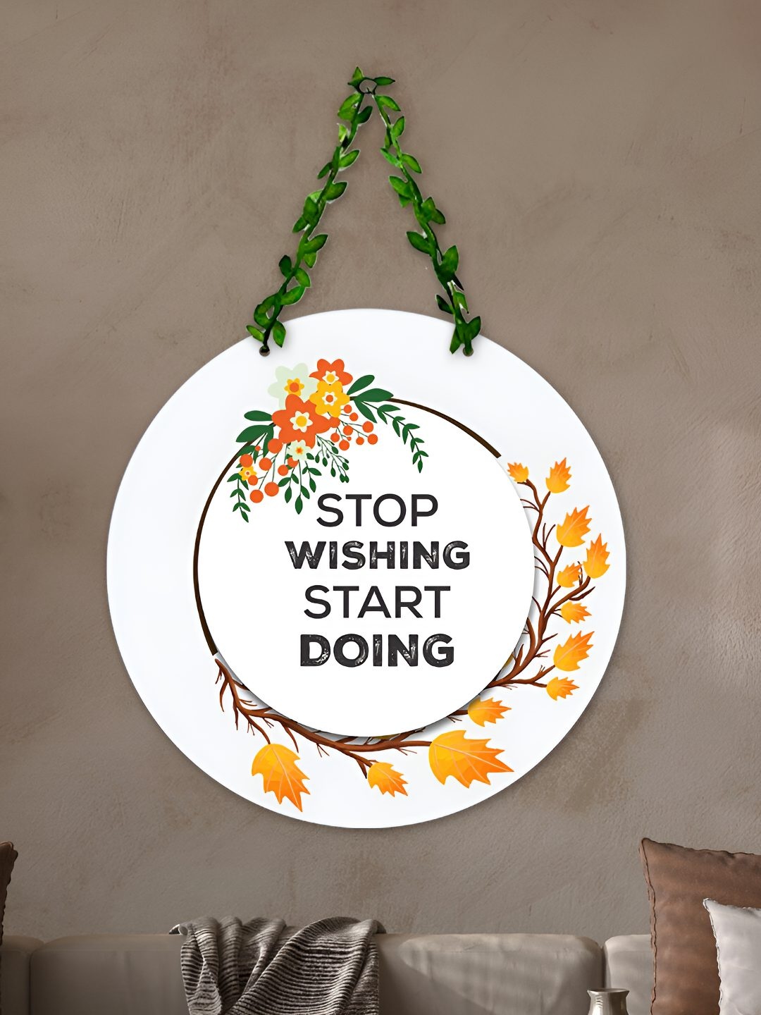 

ArtVibes White Start Doing Printed Hanging Wall Decor