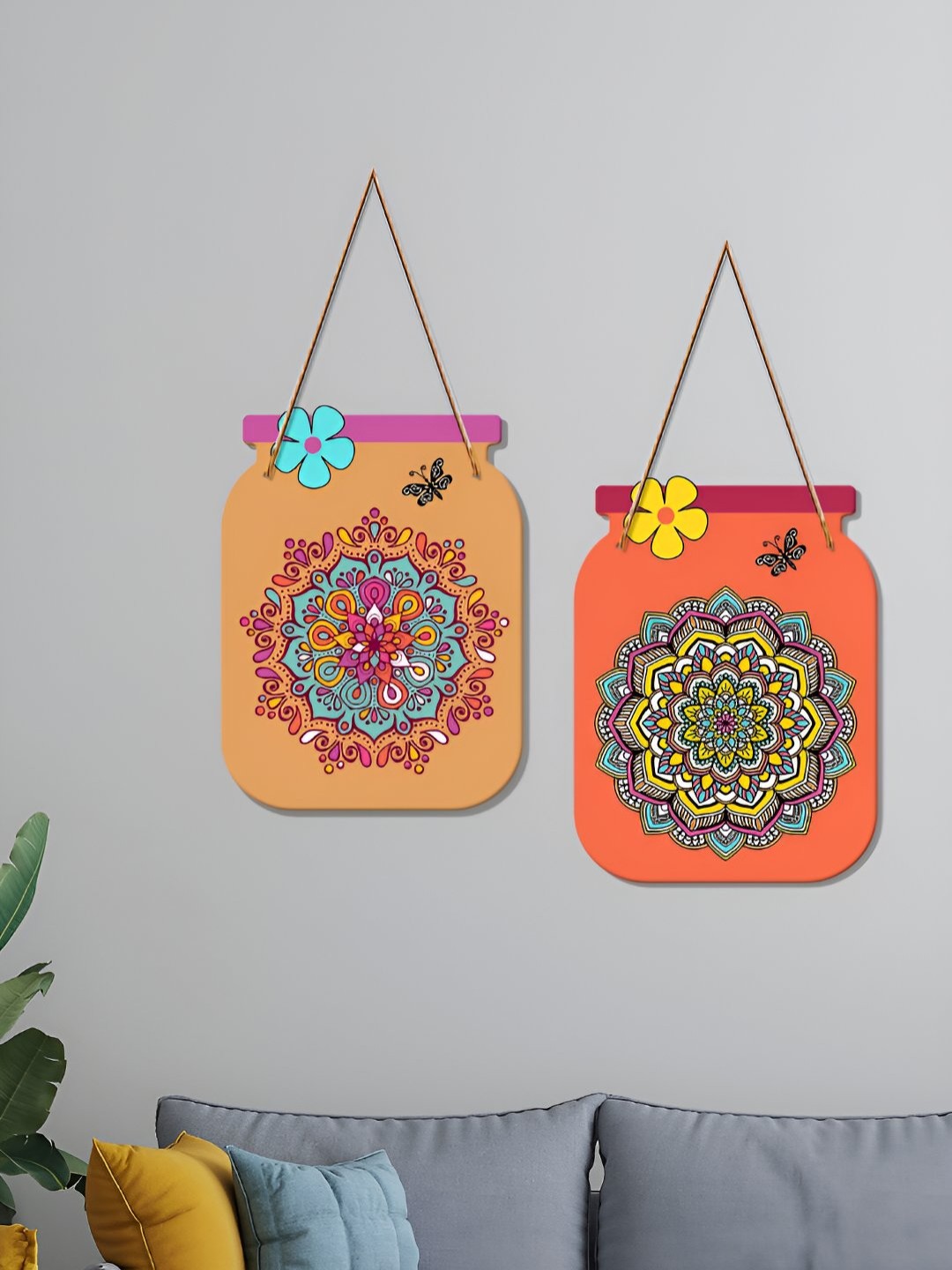 

ArtVibes Orange Coloured Printed Wall Hanging