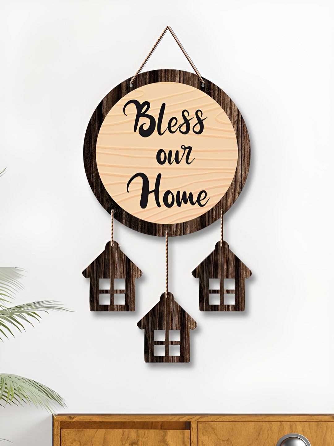 

ArtVibes Beige & Brown Typography Printed Wall Hanging