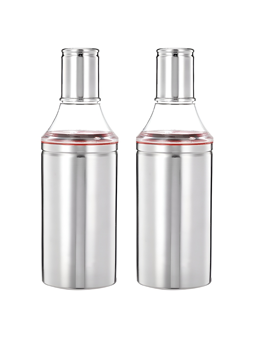 

ATROCK Silver Toned 2 Pieces Solid Stainless Steel Dishwasher Safe Oil Dispenser