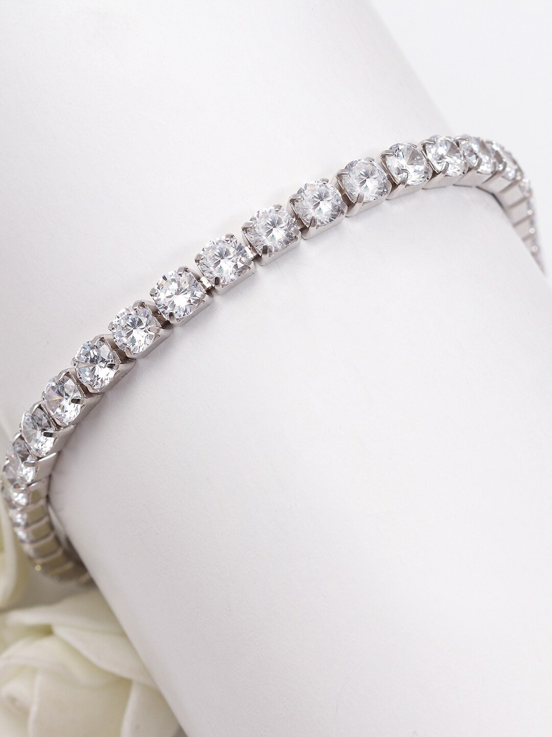 

GIVA 925 Sterling Silver Cubic Zirconia Rhodium-Plated Cubic Zirconia Bracelet