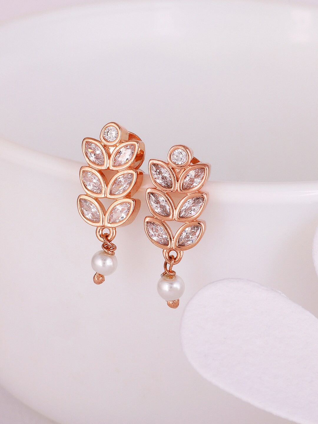 

GIVA 925 Sterling Silver Rose Gold-Plated Drop Earrings