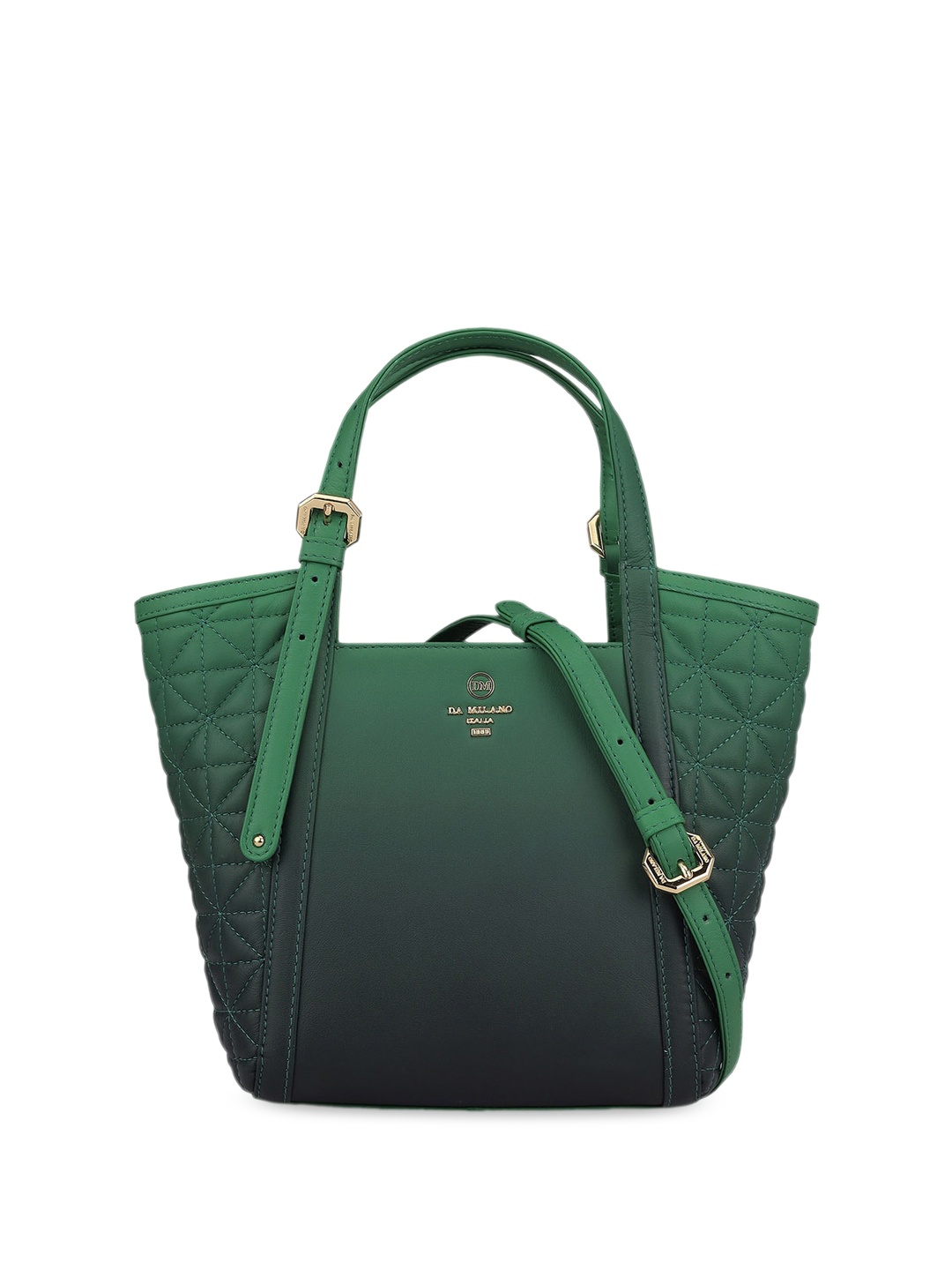 

Da Milano Textured Leather Shoulder Bag, Green