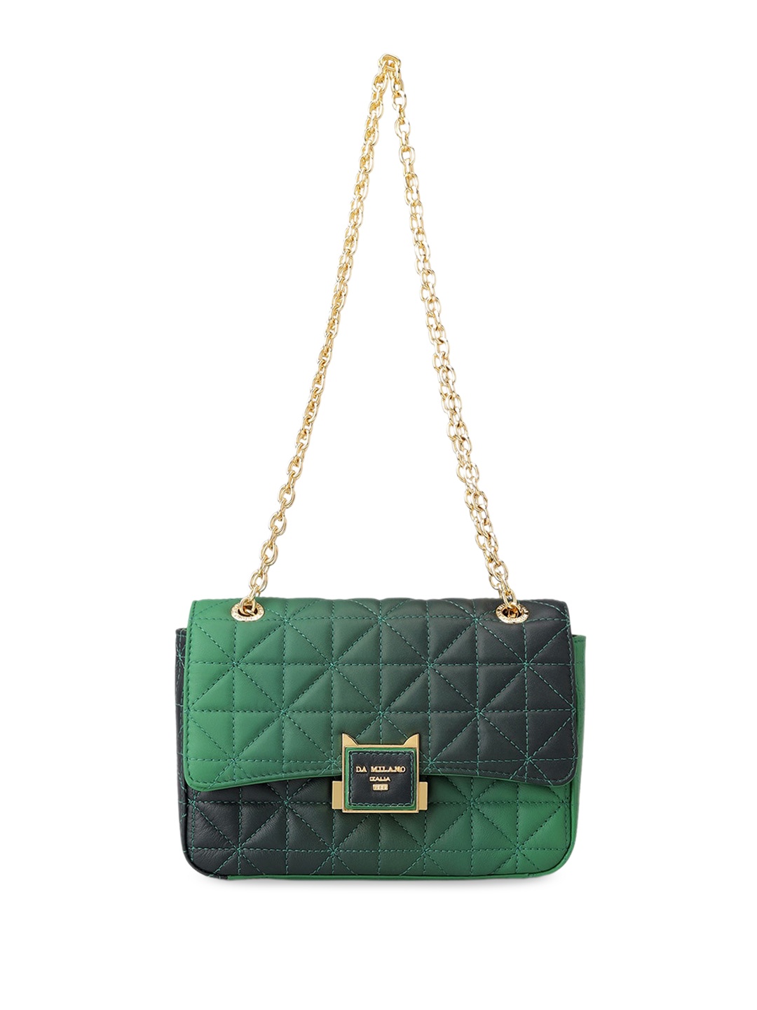 

Da Milano Textured Leather Sling Bag, Green