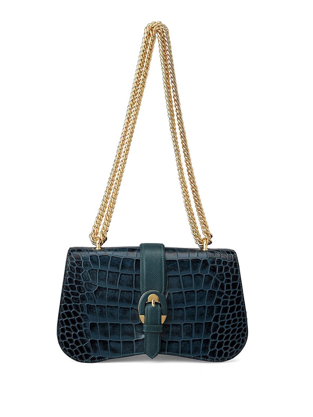 

Da Milano Textured Leather Shoulder Bag, Blue