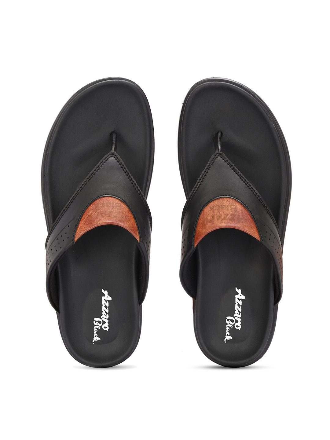 

Azzaro Black Men Textured Comfort Sandals