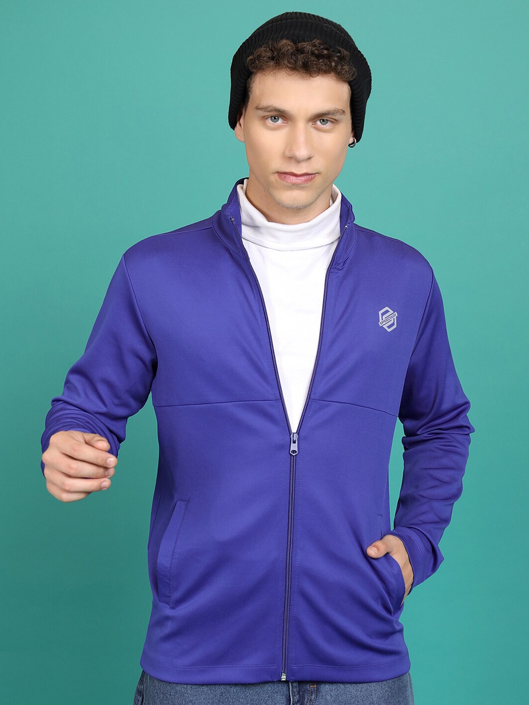 

HIGHLANDER High Collar Sweatshirt, Blue