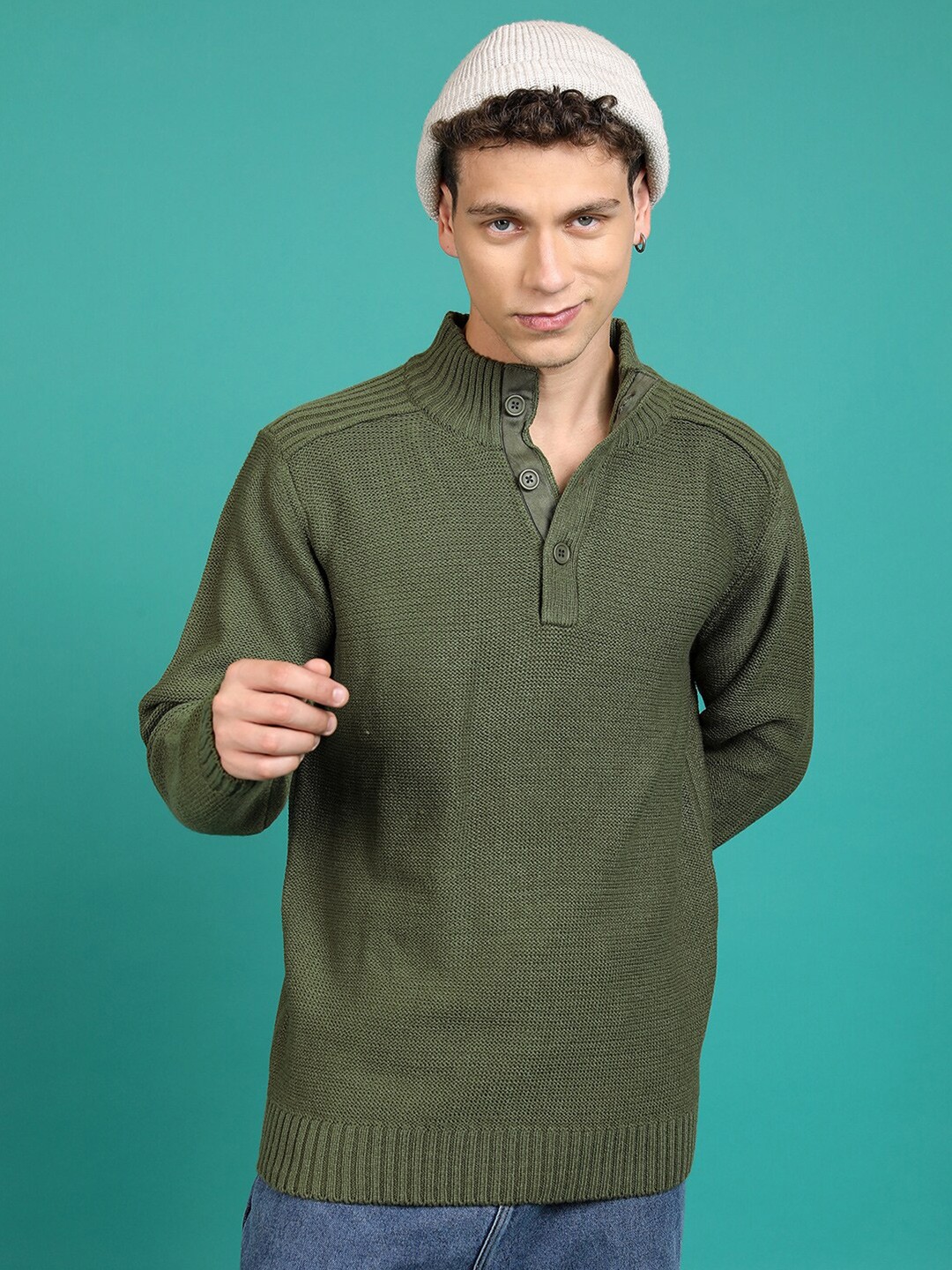 

HIGHLANDER Turtle Neck Pullover, Green