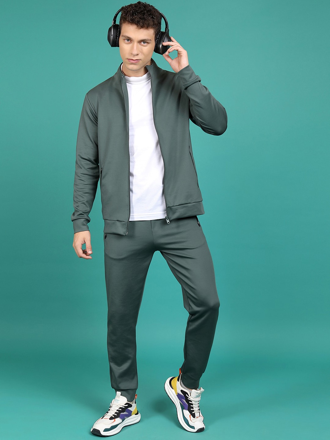 

HIGHLANDER Raglan Neck Sweatshirt With Jogger Co-Ords, Green