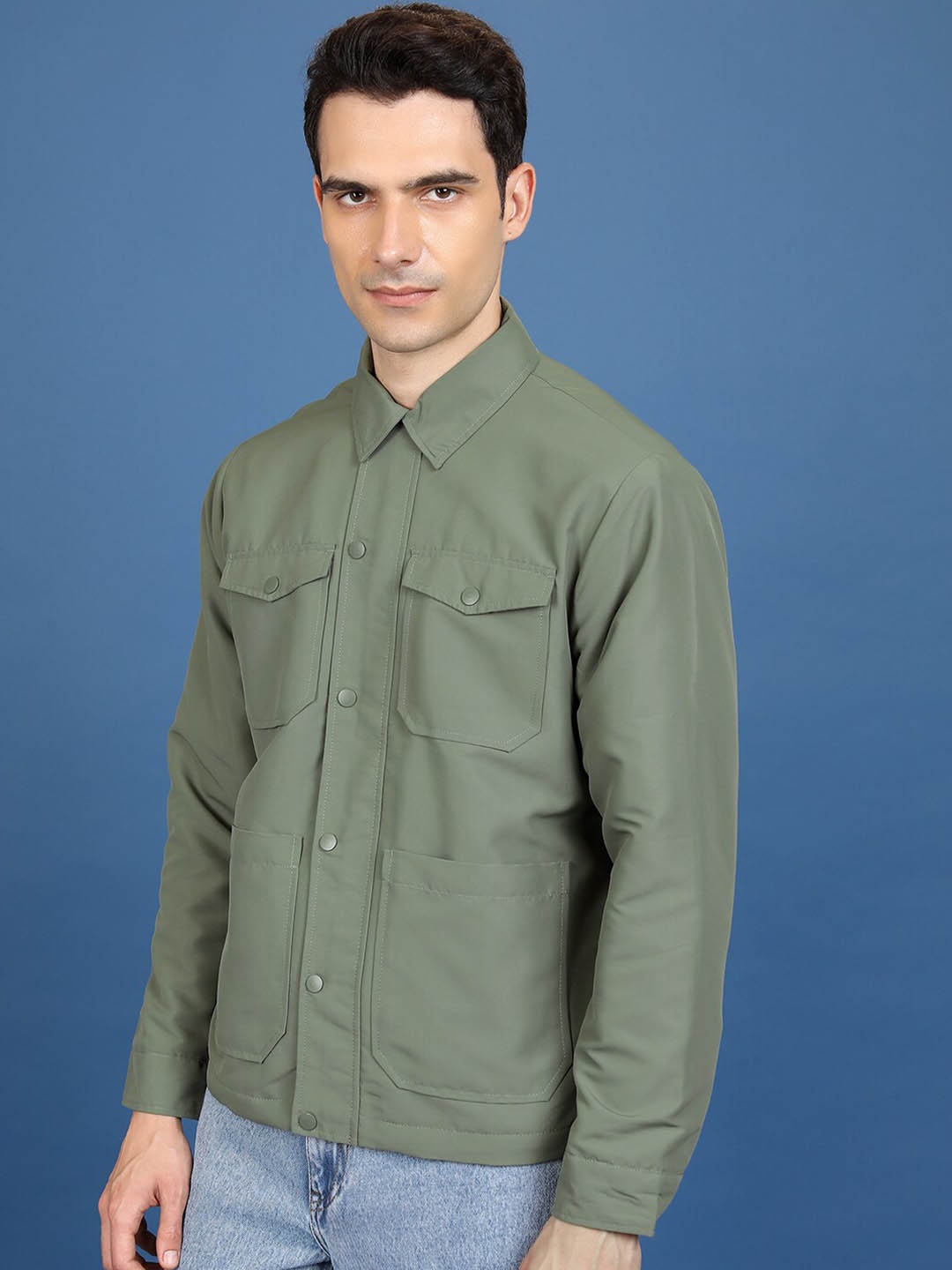 

KETCH Spread Collar Tailored Jacket, Olive