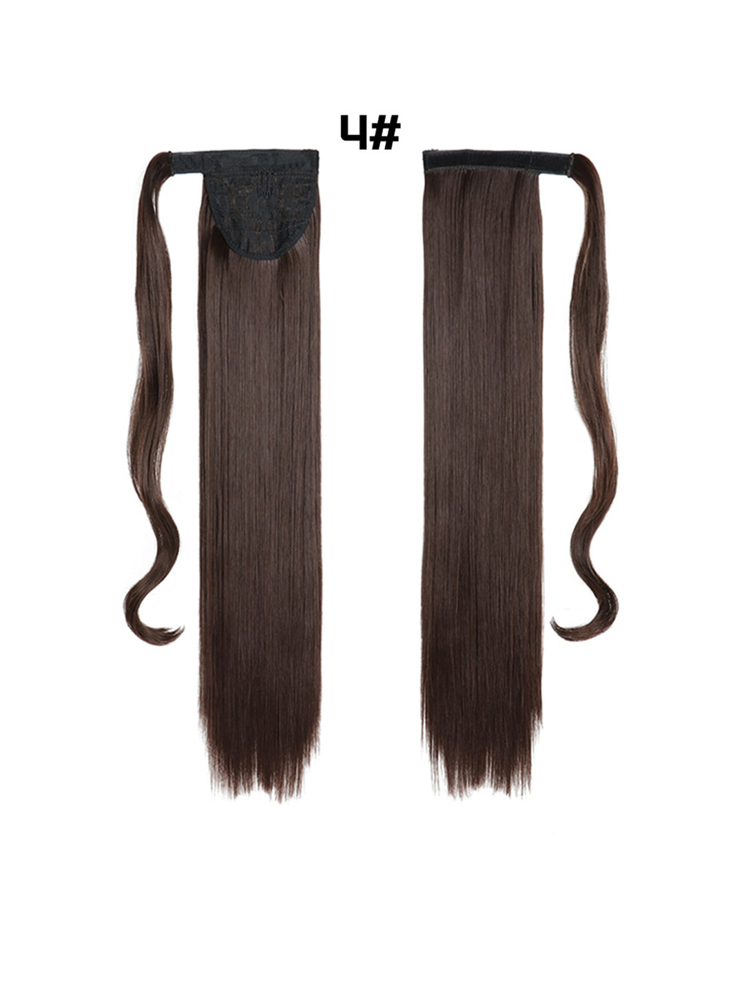

FOCALLURE 22'' Long Straight Ponytail Wrap Around - Brown 20, Coffee brown