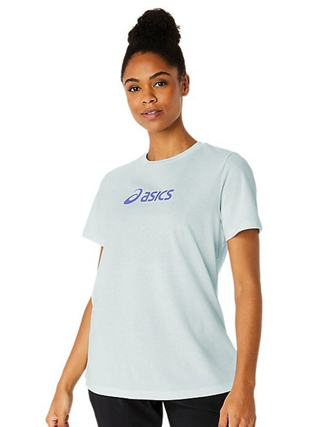 

ASICS Training Core Printed Cotton T-Shirt, Blue